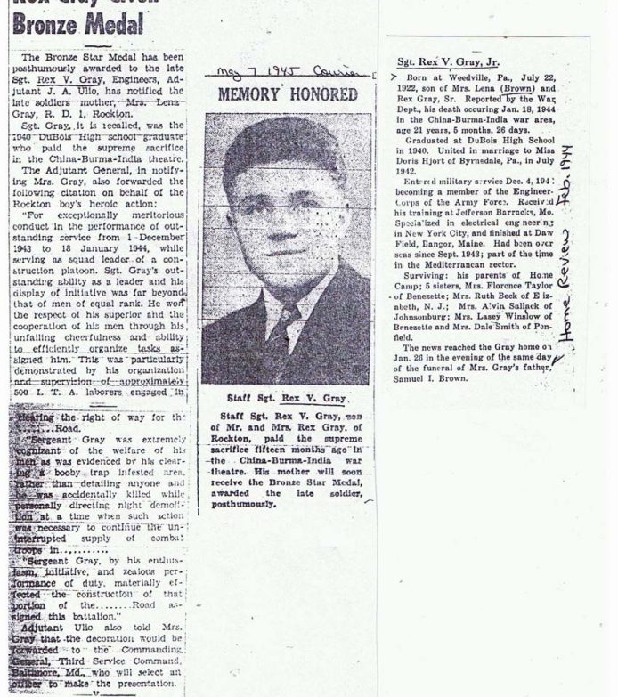 Veteran Rex Gray Bronze Medal Newspaper Article {{brizy_dc_image_alt imageSrc=