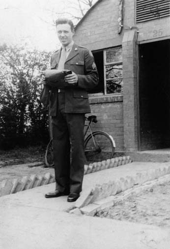 Veteran Charles Bernard Moore in England during WWII